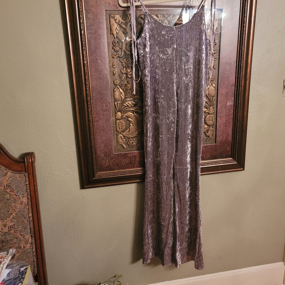 Sparkling Jumpsuit in Silver